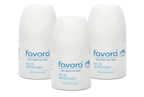 3 kpl Favora Roll-On Antiperspirant 50 ml Value Pack