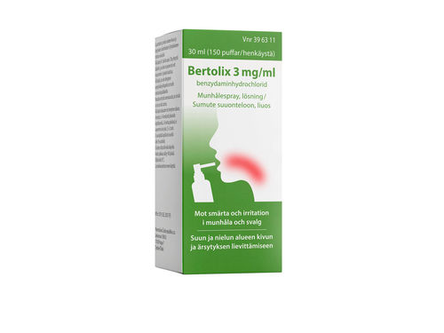 BERTOLIX 3 mg/ml 30 ml sumute suuonteloon