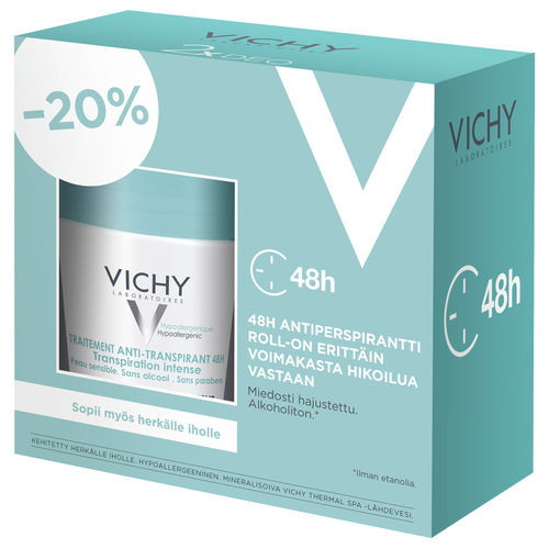 Vichy Antiperspirant Voimakkaaseen Hikoiluun 48 H Roll-On Tuplapakkaus