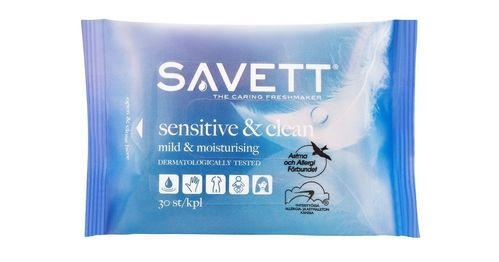 Bonus Savett 30kpl Sensitive&Clean kosteuspyyhe