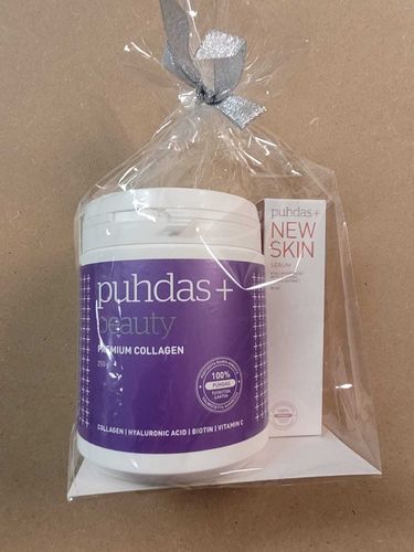 Puhdas+ Lahjapakkaus Premium Collagen 250 g & New Skin Serum 30 ml