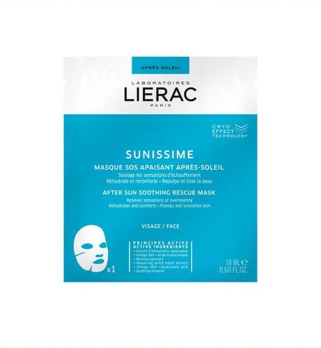 LIERAC SUNISSIME after sun single use sheet mask - after-sun kangasnaamio