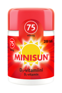 MINISUN D-VITAMIINI 75 MIKROG 200 TABL