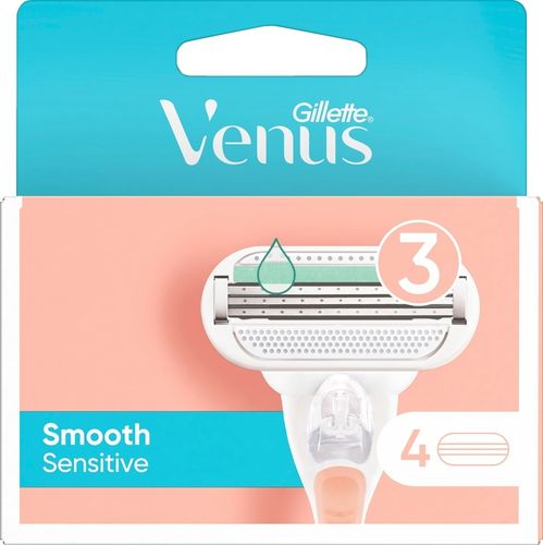 Venus Smooth Sensitive 4 kpl teräpakkaus