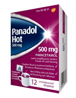 PANADOL HOT 500 mg jauhe oraaliliuosta varten (annospussi)12 kpl