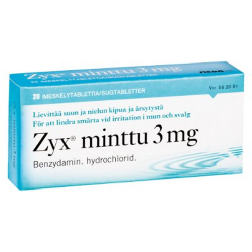ZYX MINTTU imeskelytabletti 3 mg 20 fol