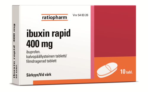 IBUXIN RAPID tabletti, kalvopäällysteinen 400 mg 10 fol