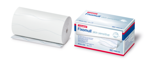Fixomull Skin Sensitive 10cm X 2m Rulla, Silikonikiinnitys 1 Kpl