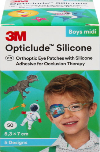 Opticlude Silicone Midi 3-6 vuotiaille 50 kpl lajitelma
