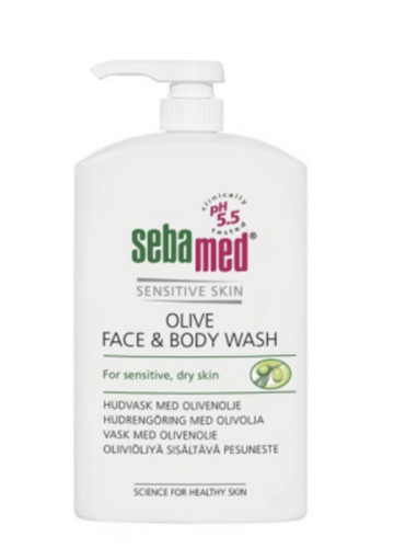 Sebamed olive face&body wash pesuneste pumppupullo 1000 ml