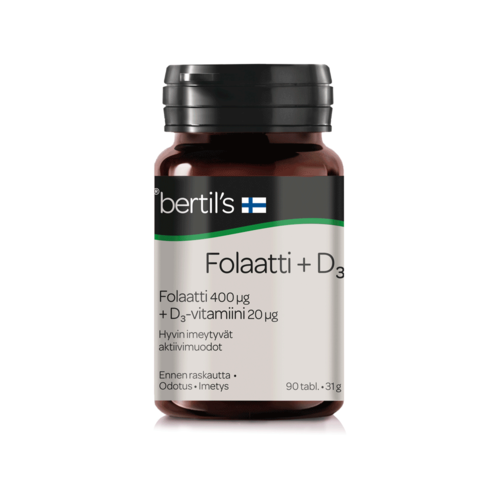 bertils Folaatti+D3-vitamiini 90 tabl