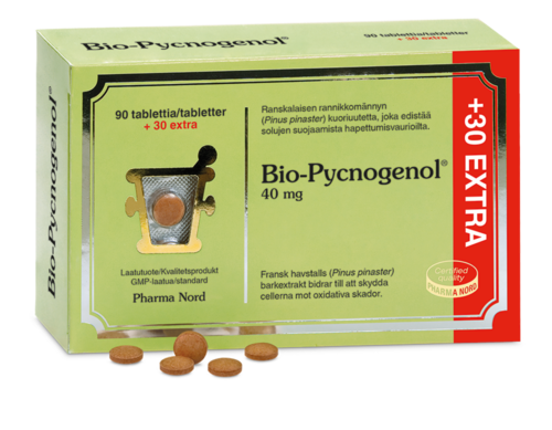 Bio-Pycnogenol 40 Mg Extrapakkaus 90 + 30 tabl