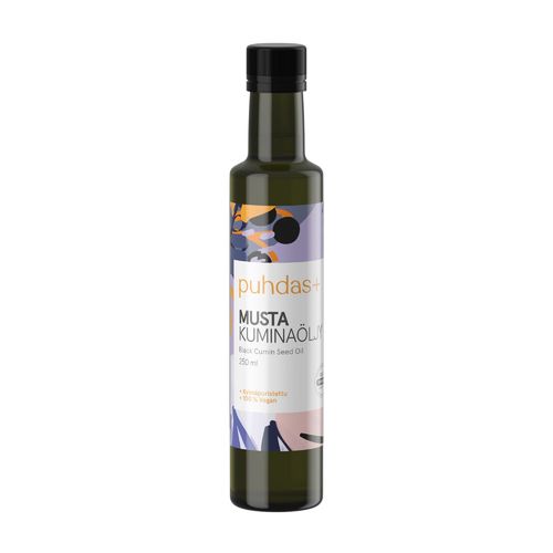 Puhdas+ Premium 100 % Mustakuminaöljy (Black Cumin Seed Oil) 250 ml