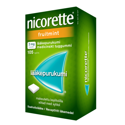 NICORETTE FRUITMINT 2 mg lääkepurukumi 105 fol