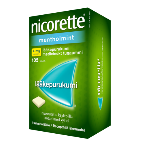 NICORETTE MENTHOLMINT 4 mg lääkepurukumi 105 fol