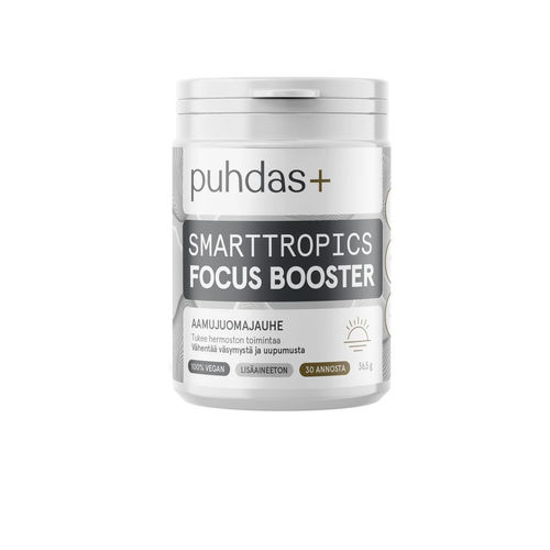Puhdas+ SMARTTROPICS Focus Booster aamujuomajauhe 36,5 g 30 annosta