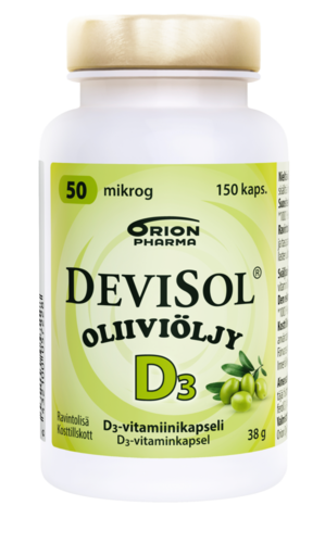 Devisol oliiviöljy 50 mikrog 150 kaps