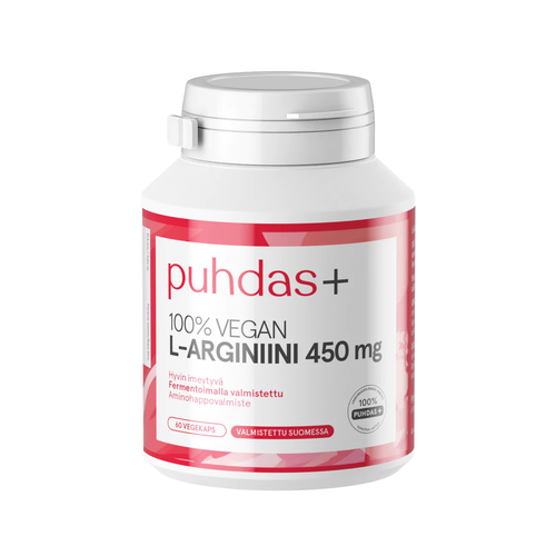 Puhdas+ L-Arginiini 450 mg 60 vegekaps