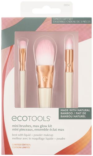 Ecotools Max Glow Makeup Brush Kit, 3 Piece Holiday Gift Set