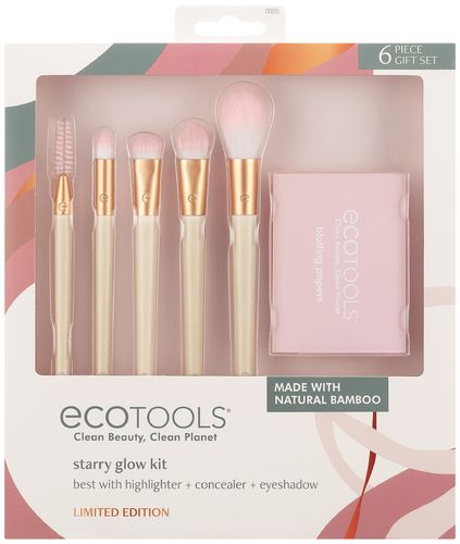 Ecotools Starry Glow Makeup Brush Kit, 6 Piece Holiday Gift Set