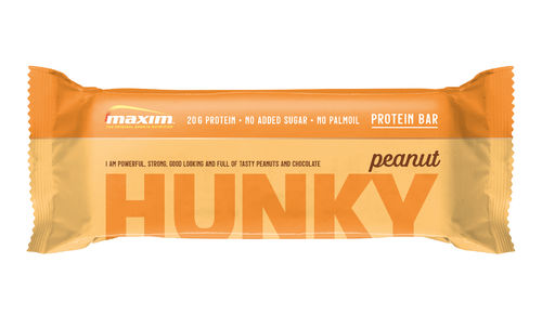 Maxim Protein Bar Hunky Peanut maapähkinänmakuinen proteiinipatukka 55g