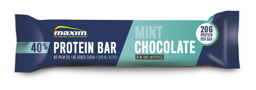Maxim 50g 40% Creamy Mint & Choco protein bar