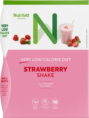Nutrilett 10x35g VLCD Strawberry Shake ruokavalionkorvike
