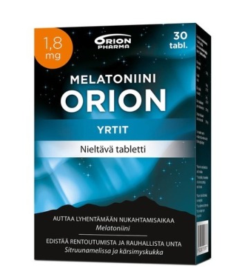 Bonus Melatoniini Orion 1,8 MG yrtit nieltävä tabletti 30 tabl