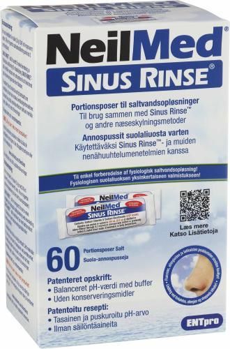 NeilMed Sinus Rinse Salt suola-annospussi 60 kpl