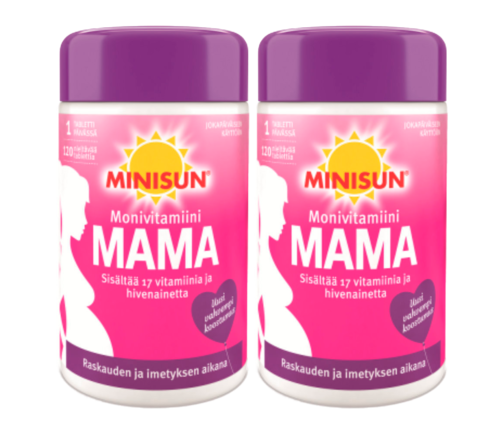 2 kpl Minisun Multivitamin Mama 120 tabl Value Pack