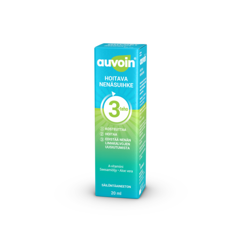 2 kpl Auvoin hoitava A-vitamiini nenäsuihke 20 ml Value Pack