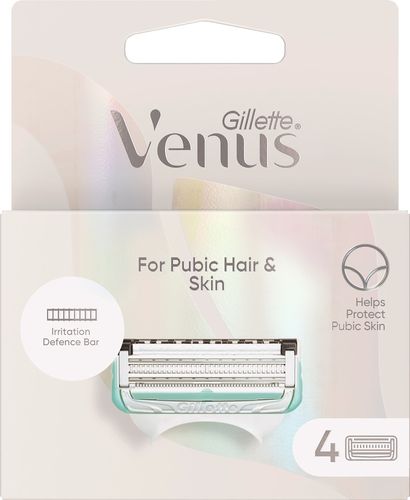 Venus Pubic Hair & Skin 4kpl teräpakkaus intiimialueelle