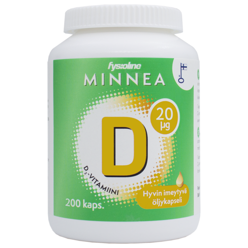 Minnea D-vitamiini 20 mikrog 200 kaps