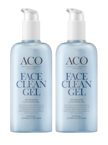 2 kpl ACO Face Refreshing Cleansing Gel N-Perf 200 ml Value Pack