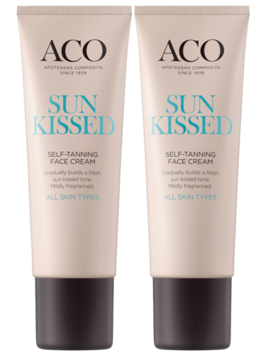 2 kpl ACO SUN Sunkissed Self-Tanning Face Cream P 50 ml Value Pack