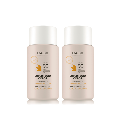 2 kpl BABE Super Fluid Color Sunscreen SPF 50 50 ml Value Pack