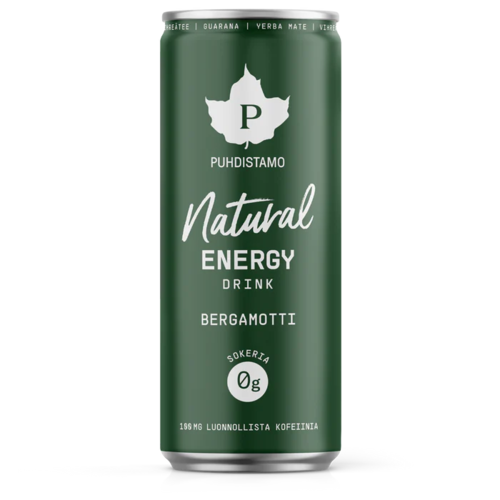 Puhdistamo Natural Energy Drink Bergamotti 330 ml