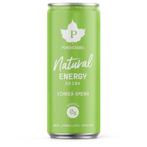 Puhdistamo Natural Energy Drink Vihreä omena 330 ml