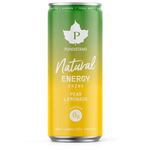 Puhdistamo Natural energy drink Pear Lemonade 330 ml