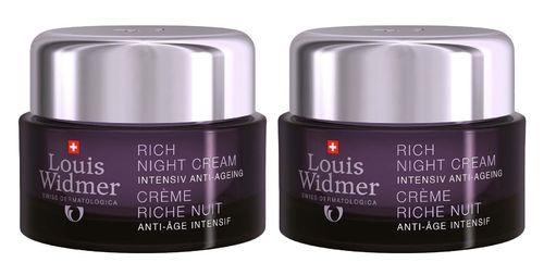 2 kpl Louis Widmer Rich Night Cream Hajusteeton 50 ml Value Pack