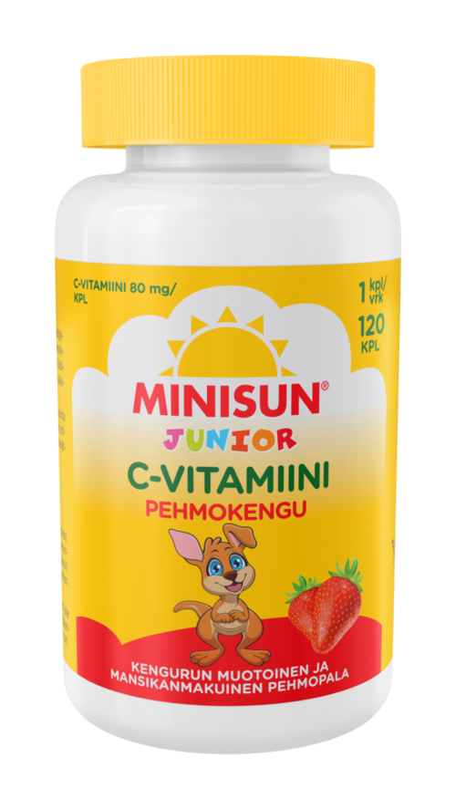 Minisun C-vitamiini Pehmokengu Mansikka 120 kpl